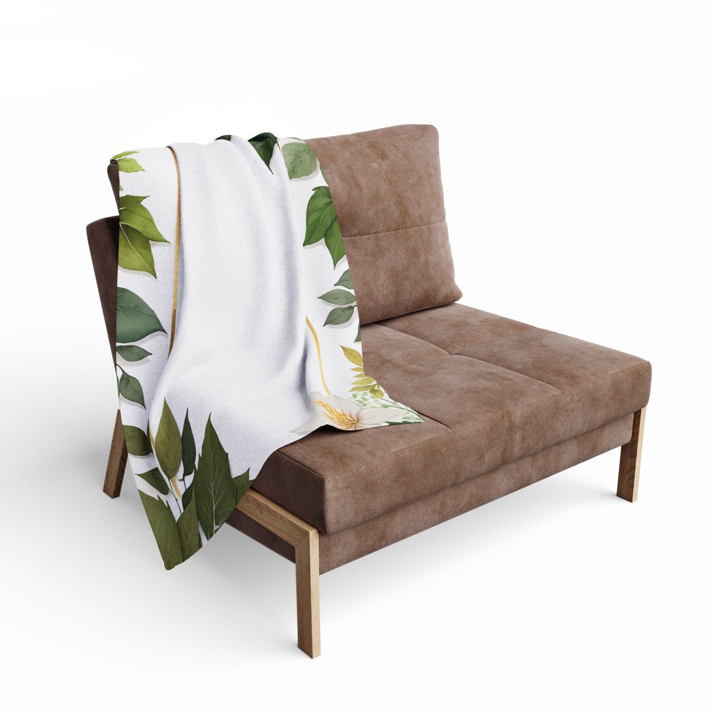 Floral Arctic Fleece Blanket, Cozy Throw, Home Decor, Gift for Her, Botanical Blanket, Seasons Gift, Relaxing Atmosphere