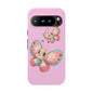 Cute Butterfly Phone Case, Tough Phone Cover, Girly Phone Accessory, Unique Gift for Her, Kids Phone Case, Floral Design Case