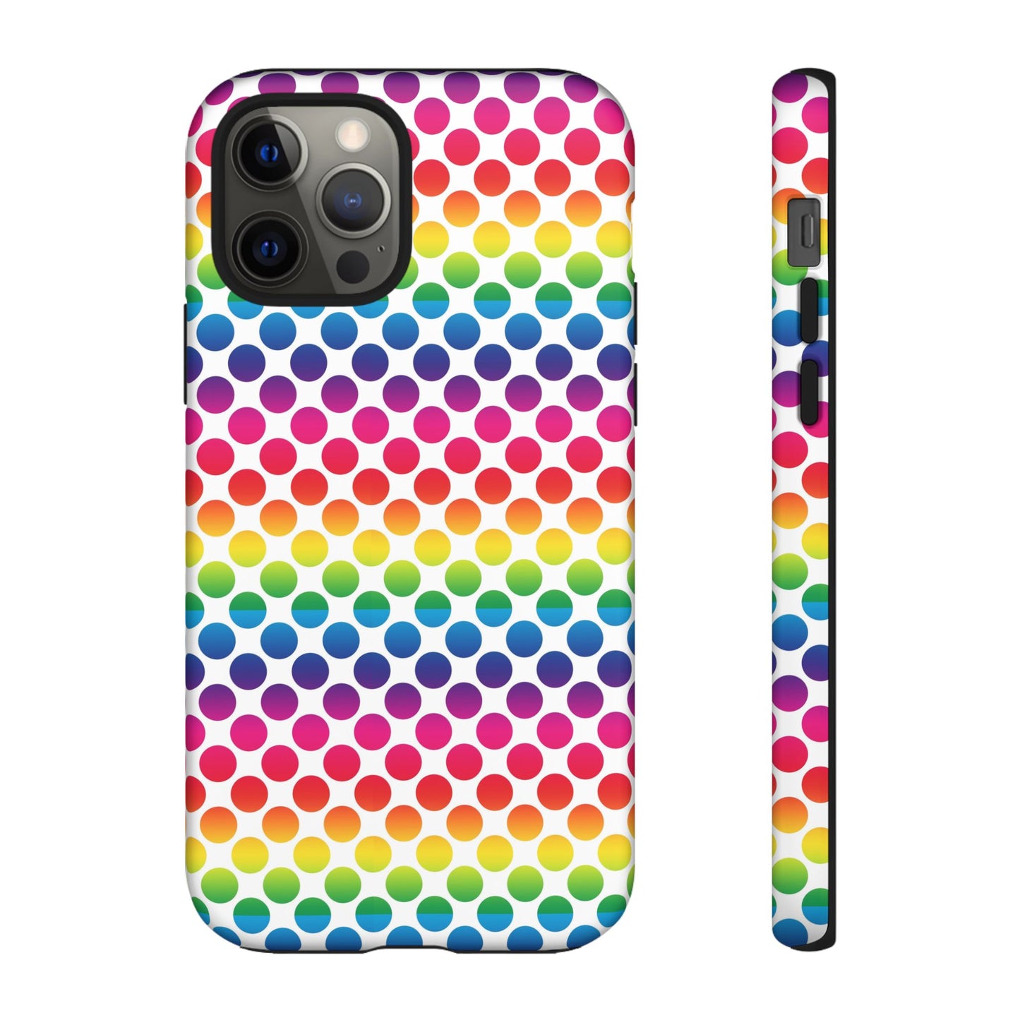 Rainbow Dot Phone Case, Colorful Phone Cover, Fun Phone Accessory, Gift for Friends, Trendy Mobile Case