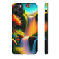 Phone Case - Vibrant Waterfall Landscape with Butterfly | Colorful Nature Protective Case