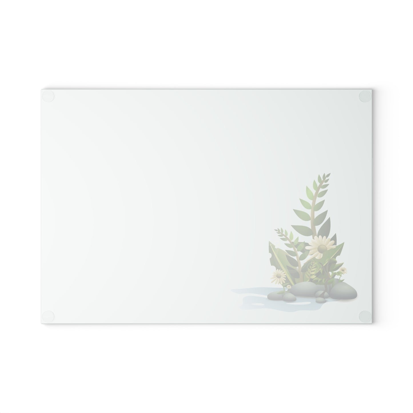 Floral Glass Cutting Board, Kitchen Decor, Gift for Chefs, Housewarming, Food Prep Board, Elegant Serving Tray