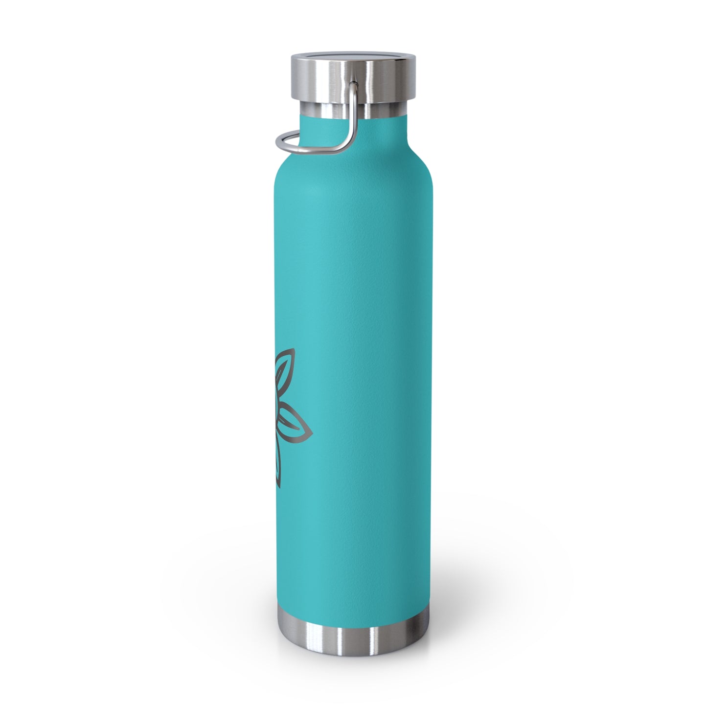 Flower Design Copper Insulated Water Bottle, Eco-Friendly Drink Flask, Vacation Travel Mug, Gift for Plant Lovers, Outdoor Hydration Bottle