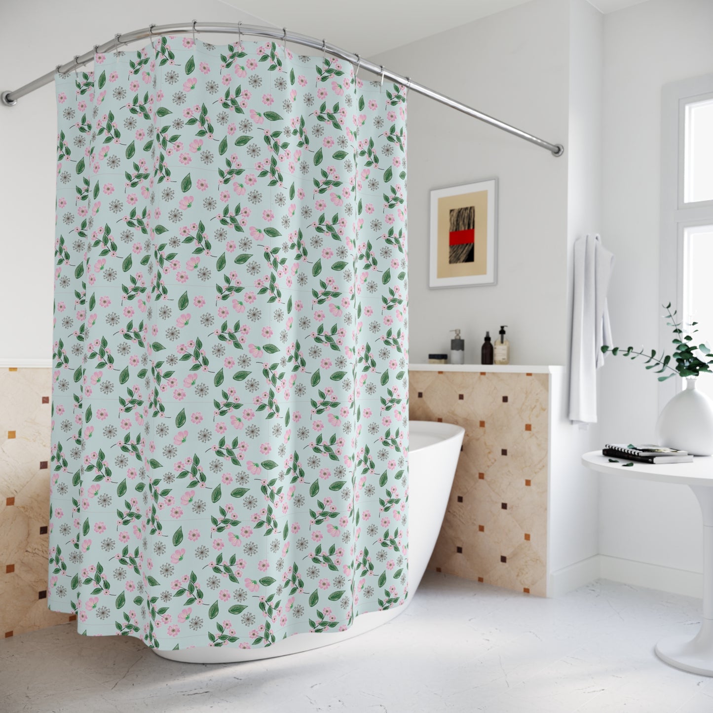 Floral Shower Curtain - Botanical Bathroom Décor, Boho Home Accessory, Spring Vibes, Perfect Gift for Nature Lovers, Ideal for [...]