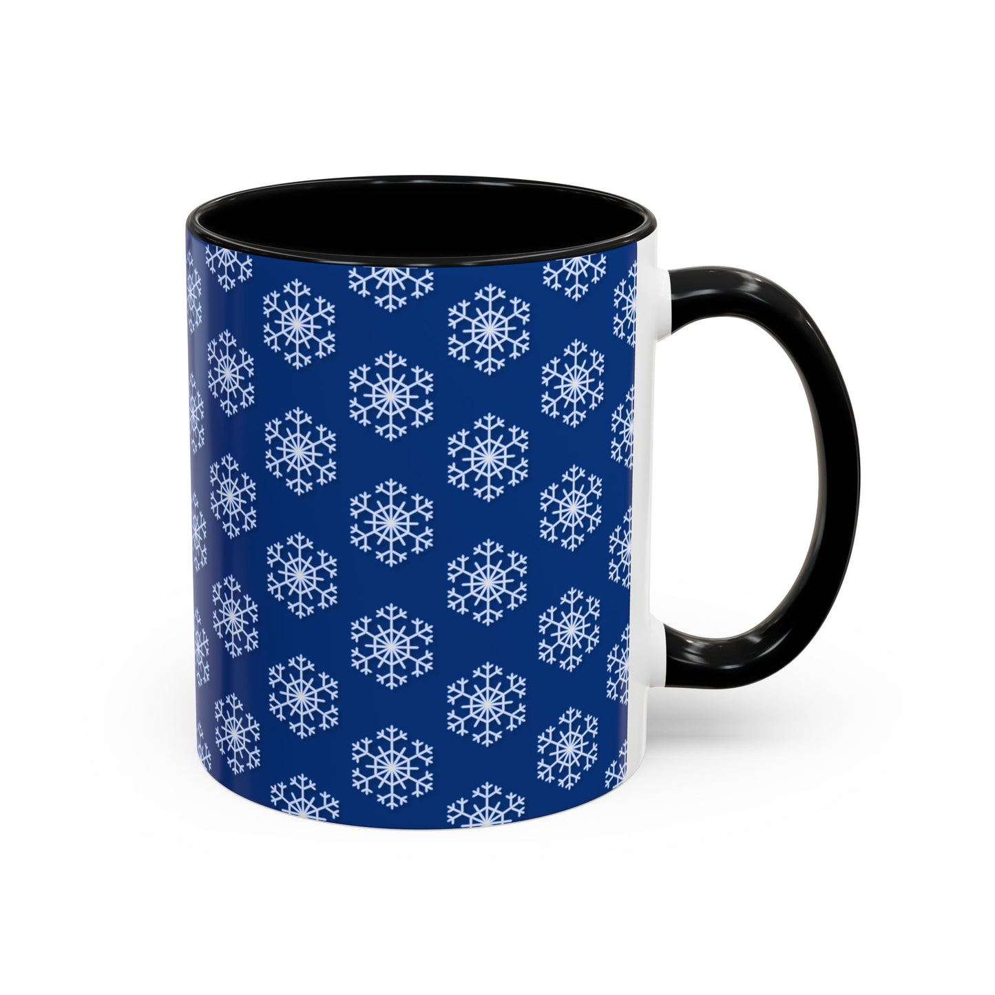 Blue Snowflake Accent Coffee Mug for Winter, Holiday Gift, Cozy Drinkware, Festive Kitchen Decor, Mug for Coffee Lovers, Tea Time Essential