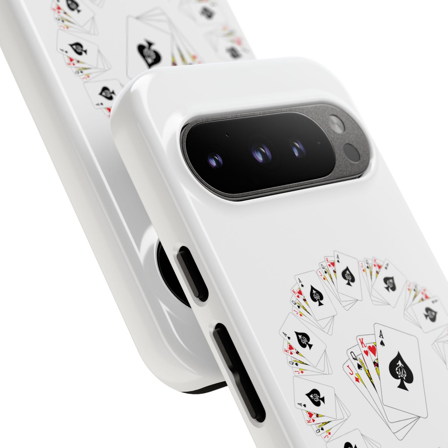 Tough Cases Phone Case, Floral Playing Cards Design, Cute Gift for Gamers, Unique Accessories for Friends, Fun Party Favor