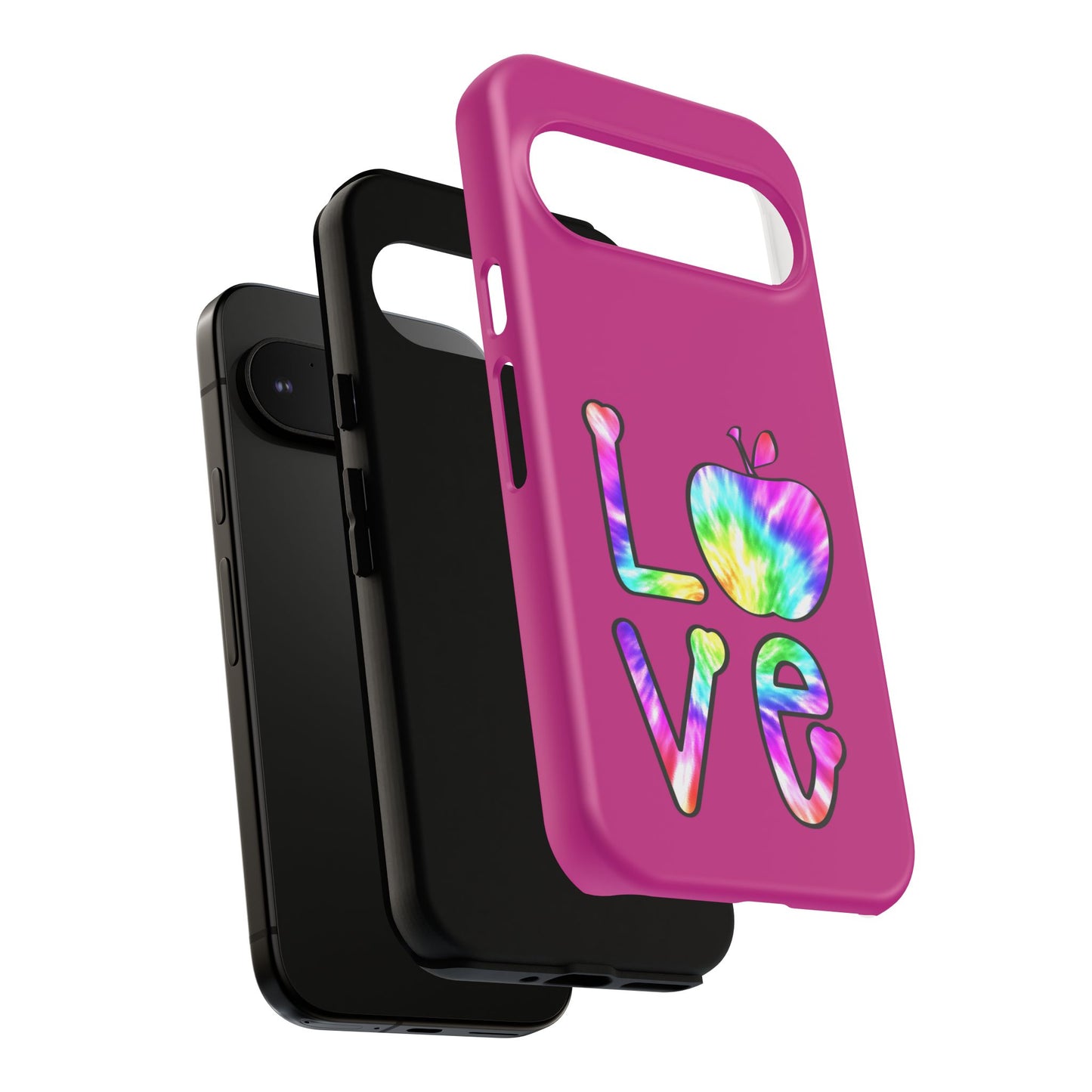 Colorful Love Phone Case, Tough Cases for iPhone, Cute Phone Accessory, Gift for Her, Summer Vibe Phone Cover