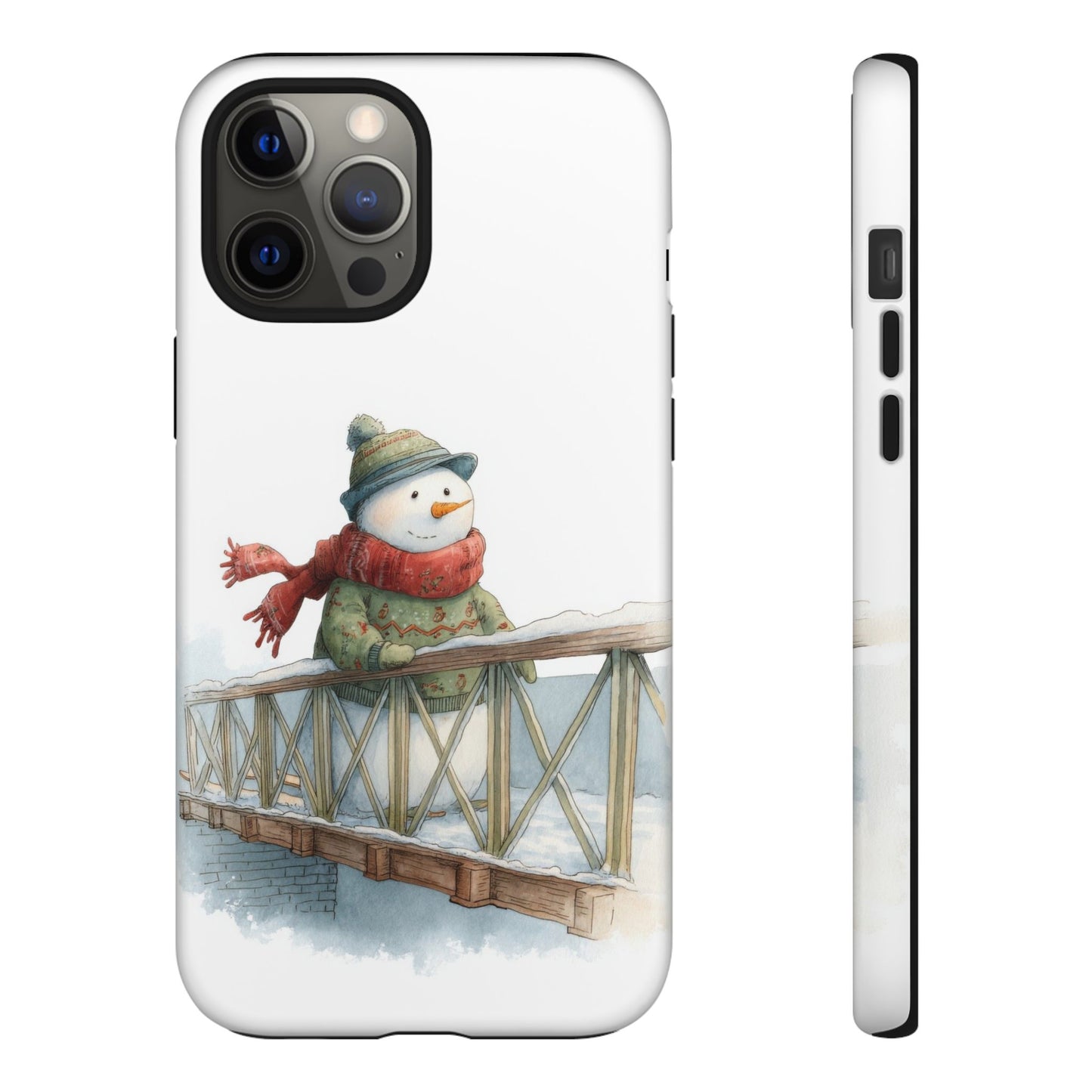 Snowman Phone Case – Winter Holiday Gift, Cute Snowman Design, Winter Accessories, Protective Phone Case, Unique Christmas Present