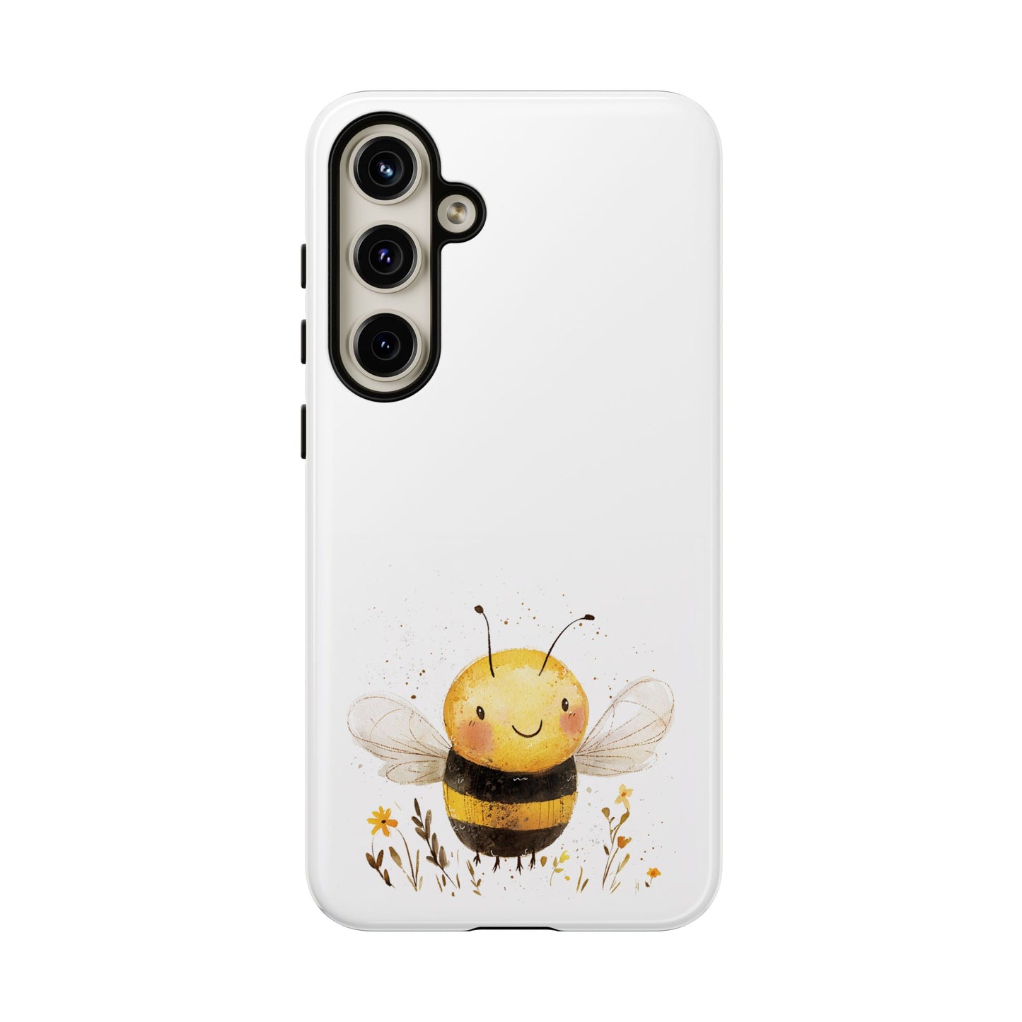 Bee Phone Case, Cute Bee Design, Tough Phone Cover, Gift for Nature Lovers, Floral Bee Mobile Case, Bee-themed Accessory