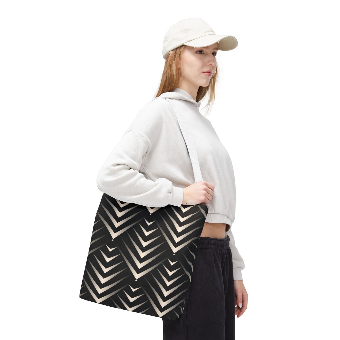 Chic Geometric Tote Bag, Stylish Everyday Bag, Reusable Shopping Tote, Eco-Friendly Gift, Fashion Accessory for All Occasions