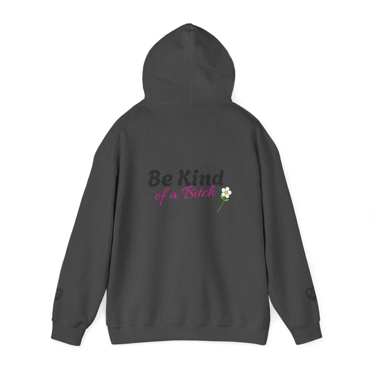 Chic Hooded Sweatshirt with Heart Design - Cozy Streetwear, Perfect Gift for Friends, Casual Style, Empowering Sayings, Unisex Fashion