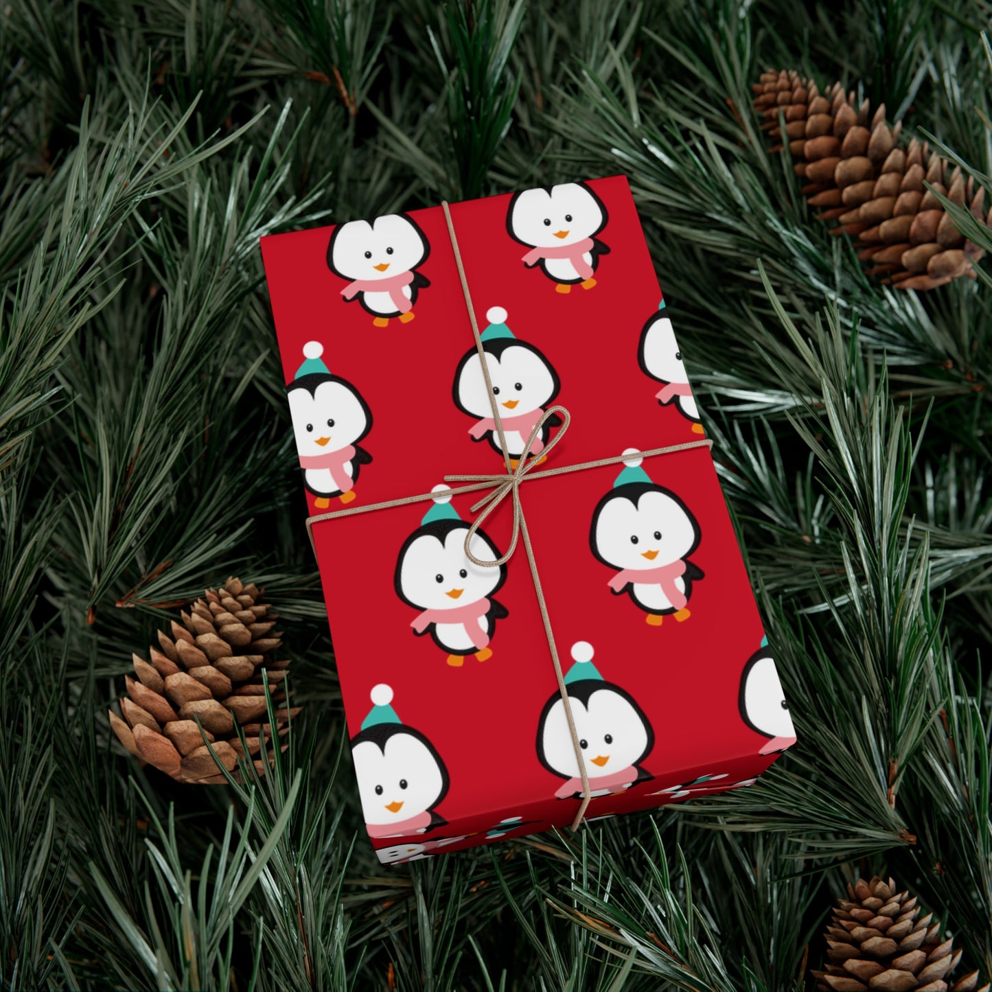 Festive Gift Wrap Papers, Holiday Wrapping Paper, Christmas Gift Wrap, Cute Penguin Design, Eco-Friendly Gift Wrap