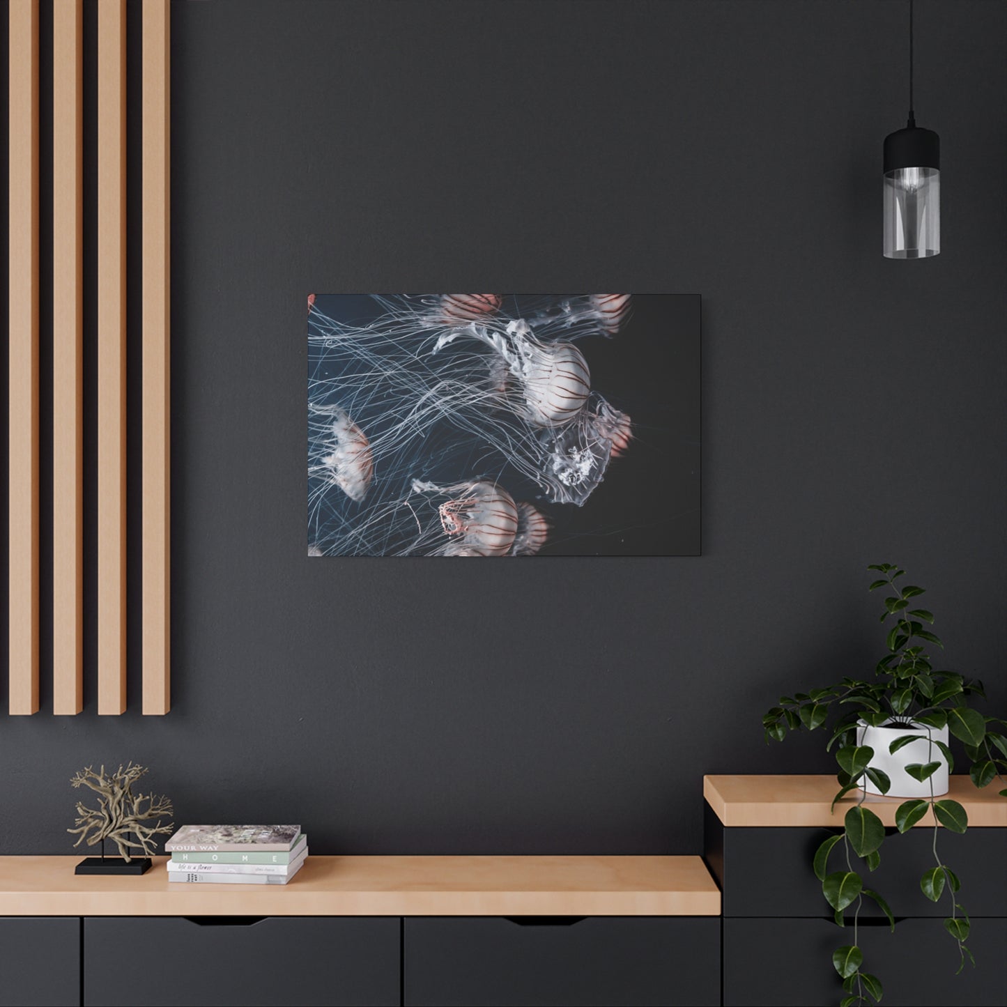 Jellyfish Swarm Matte Stretched Canvas