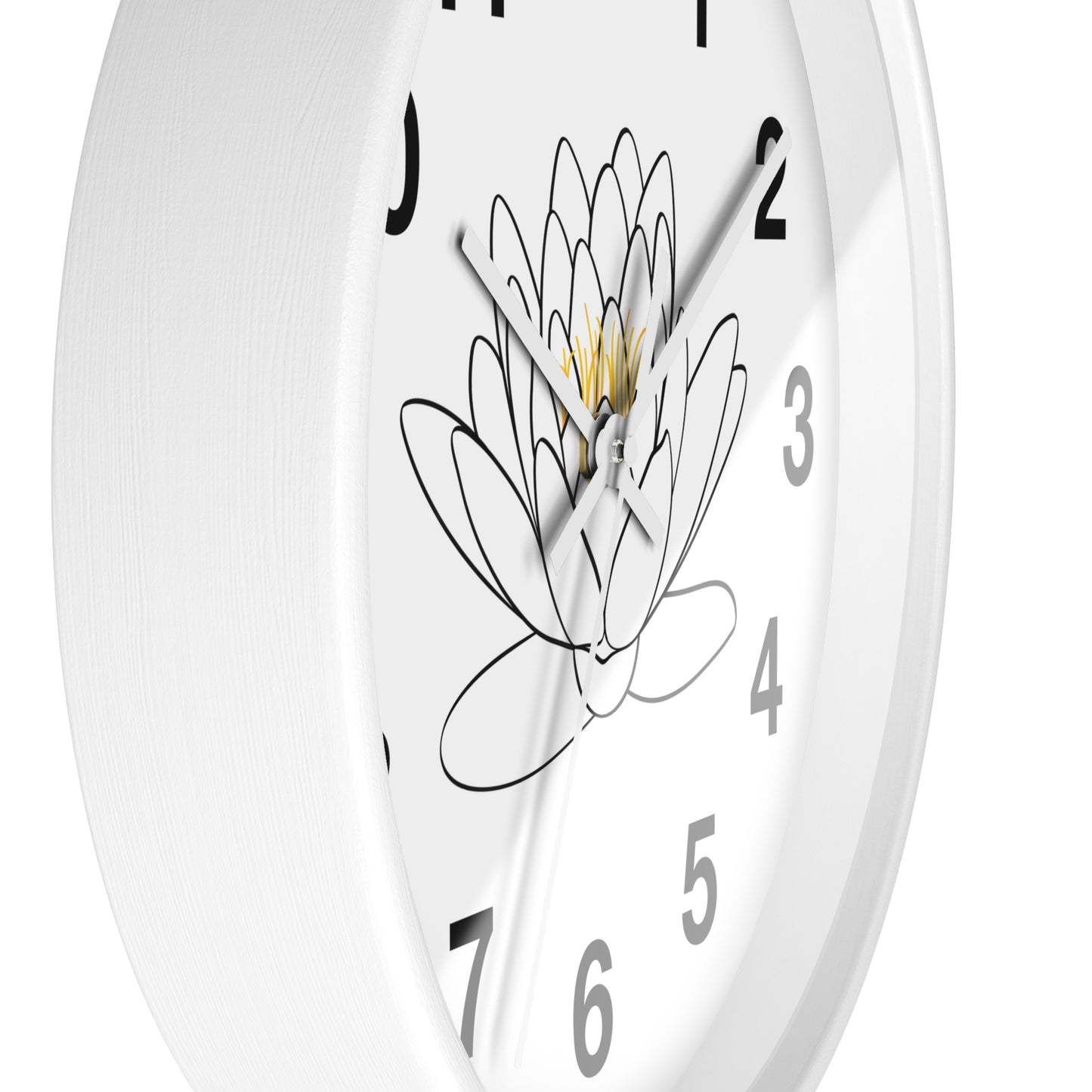 Lotus Flower Wall Clock, Boho Home Decor, Meditation Gift, Office Timepiece, Unique Wall Art, Zen Decor