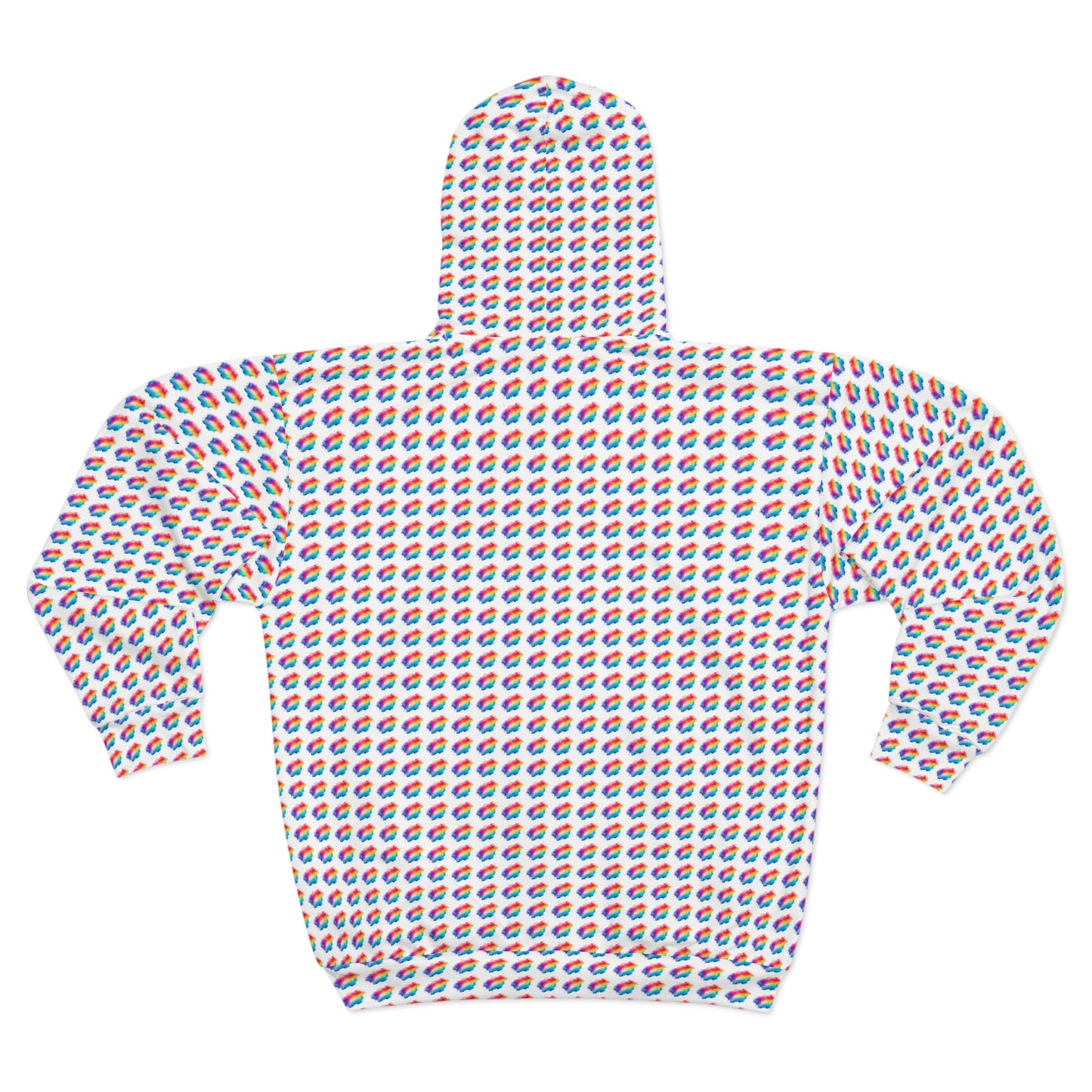 Vibrant Zip Hoodie for Every Occasion, Graphic Unisex Hoodie, Colorful AOP Design, Cozy Fashion Layer, Perfect Gift for Friends