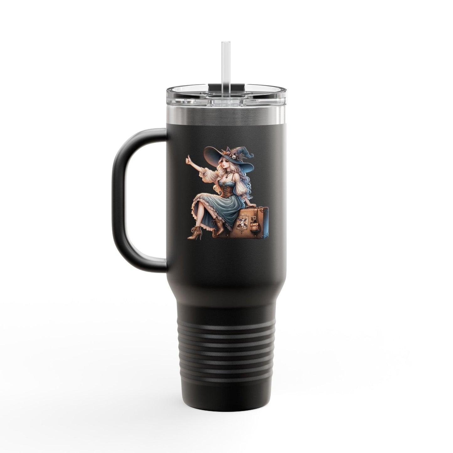 Stylish Insulated Travel Mug, 40oz: Perfect for Coffee Lovers, On-the-Go Drinks, Eco-Friendly, Gift for Her, Unique Travel Accessory
