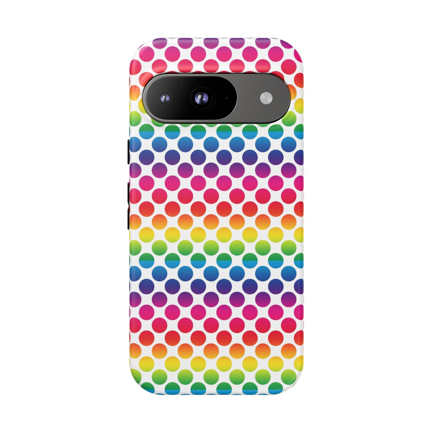 Rainbow Dot Phone Case, Colorful Phone Cover, Fun Phone Accessory, Gift for Friends, Trendy Mobile Case