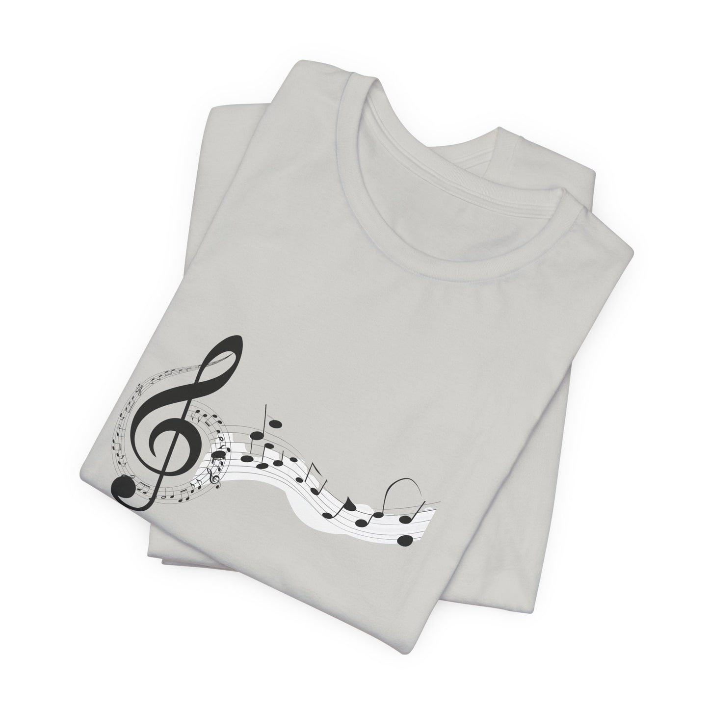 Musical Notes Short Sleeve Tee for Music Lovers