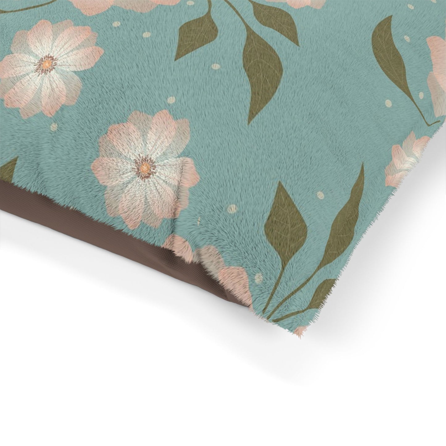 Floral Cozy Pet Bed - Soft Dog Bed, Cat Bed, Pet Sleeping Pad, Cute Pet Decor, Flower Pattern Bed for Dogs and Cats