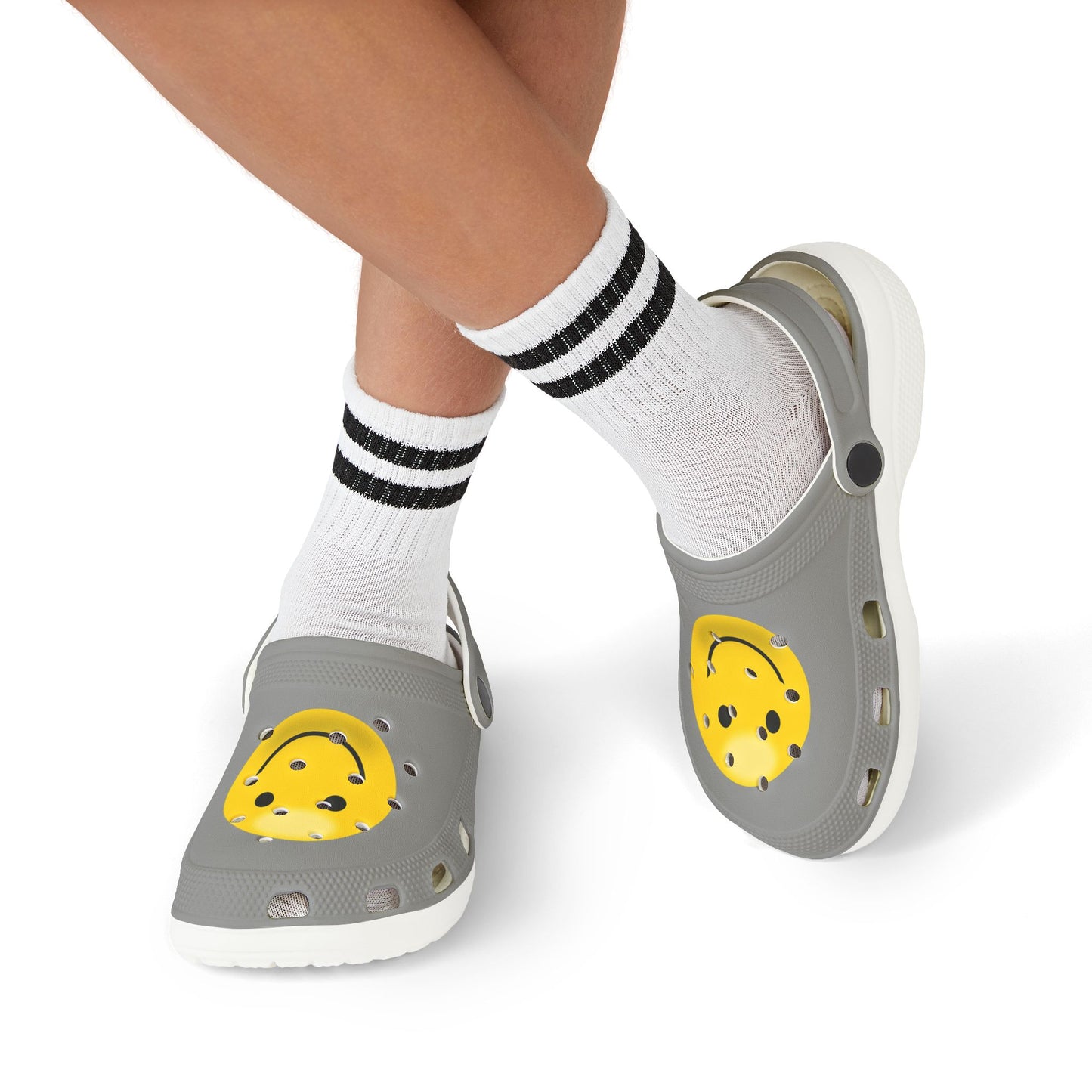 Smiley Face Clogs, Kid's EVA Foam Shoes, Comfortable Summer Footwear, Fun Playtime Shoes, Gift for Kids, Cute Garden Clogs