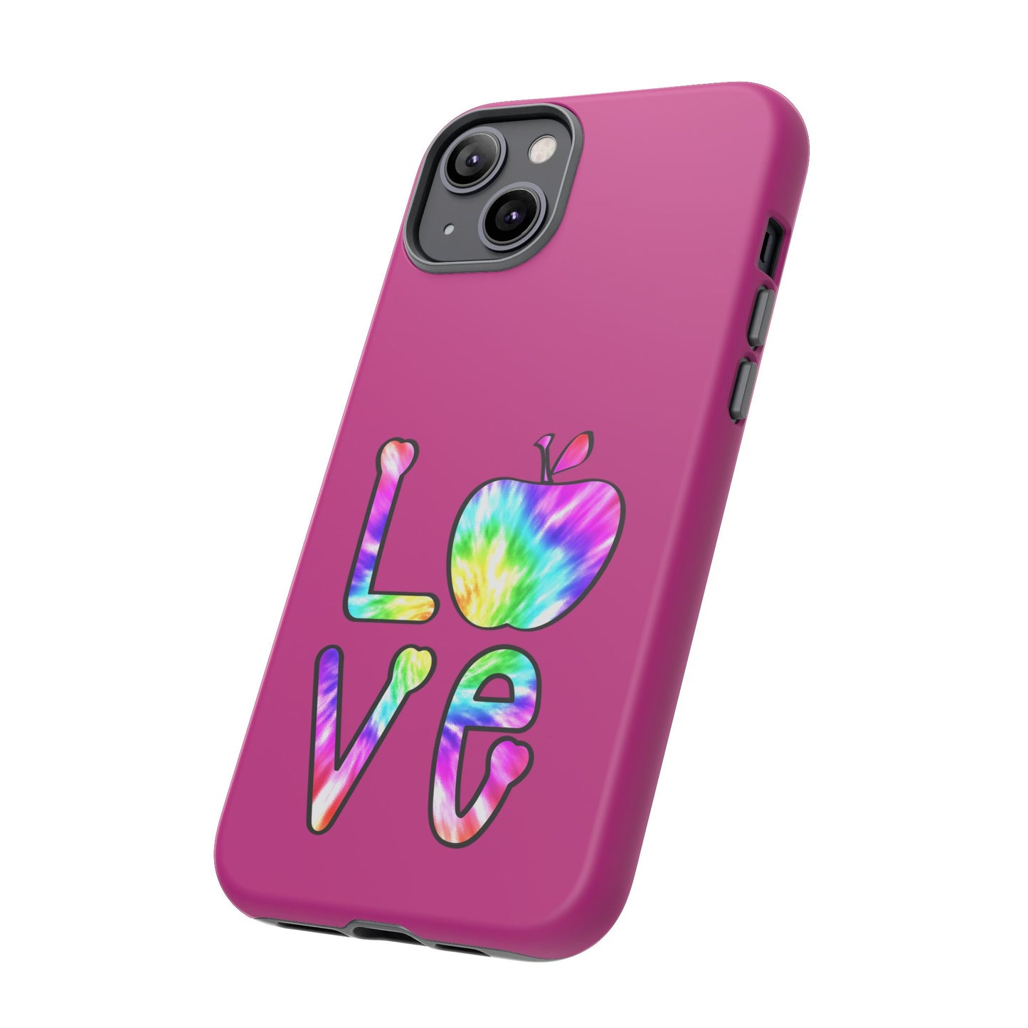 Colorful Love Phone Case, Tough Cases for iPhone, Cute Phone Accessory, Gift for Her, Summer Vibe Phone Cover