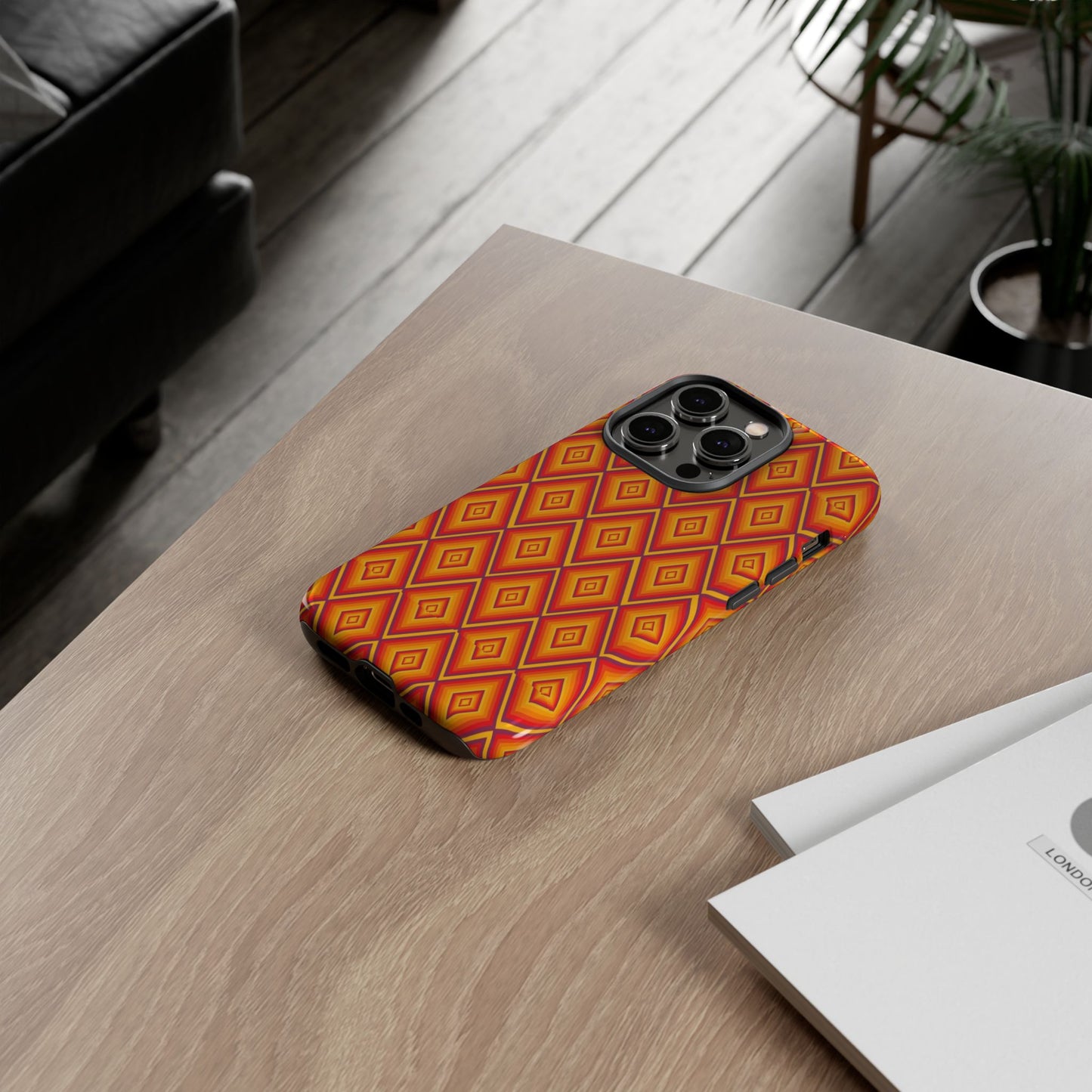Geometric Phone Case, Tough Cases for Protection, Stylish Smartphone Cover, Vibrant Patterned Phone Accessory, Unique Gift Idea, [...]