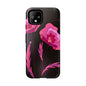 Floral iPhone Case | Tough Cases with Pink Poppy Design, Elegant Flower Phone Cover, Gift for Her, Spring Accessories, Chic Tech