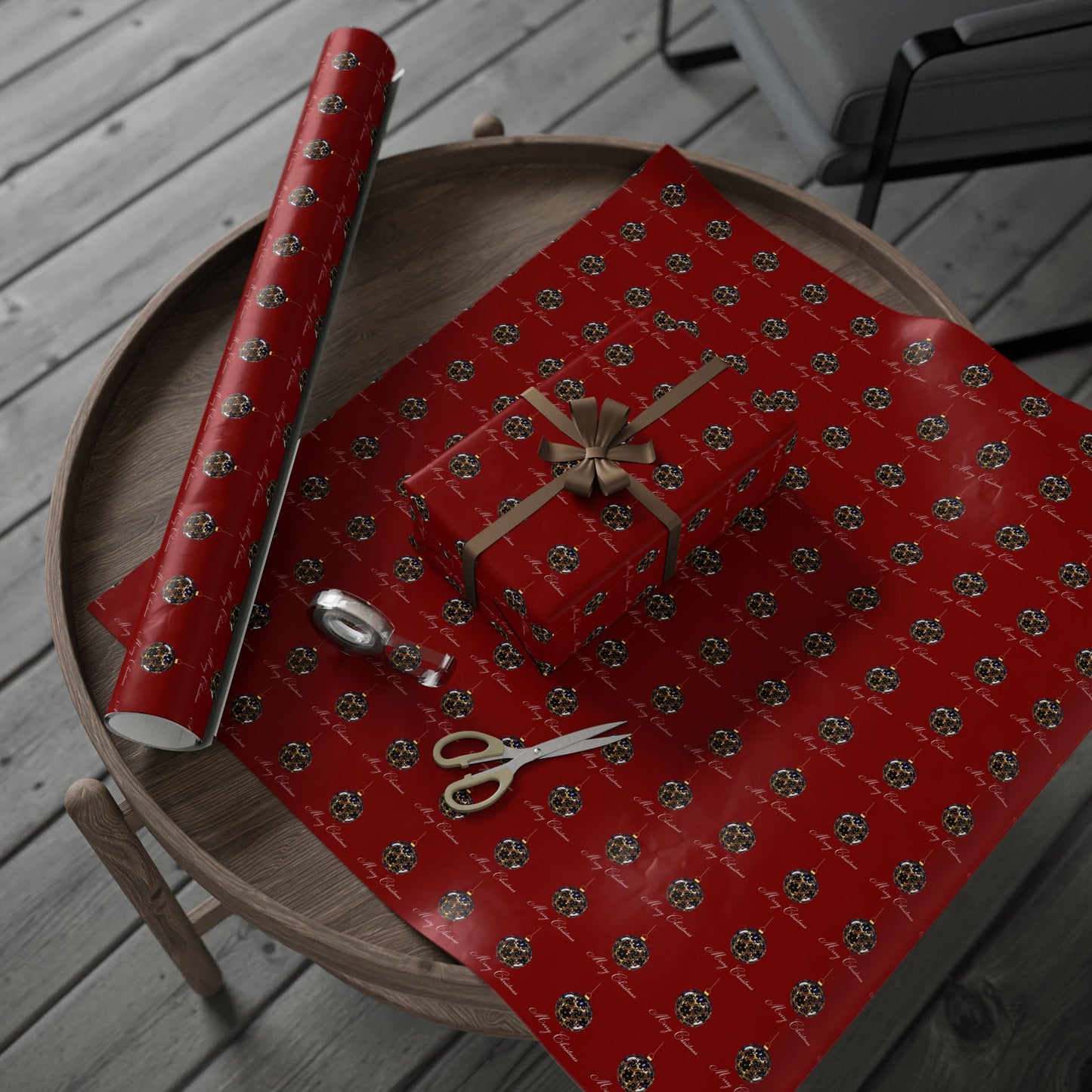 Holiday Balloon Wrapping Paper Roll — Red Festive Gift Wrap for Birthdays & Christmas
