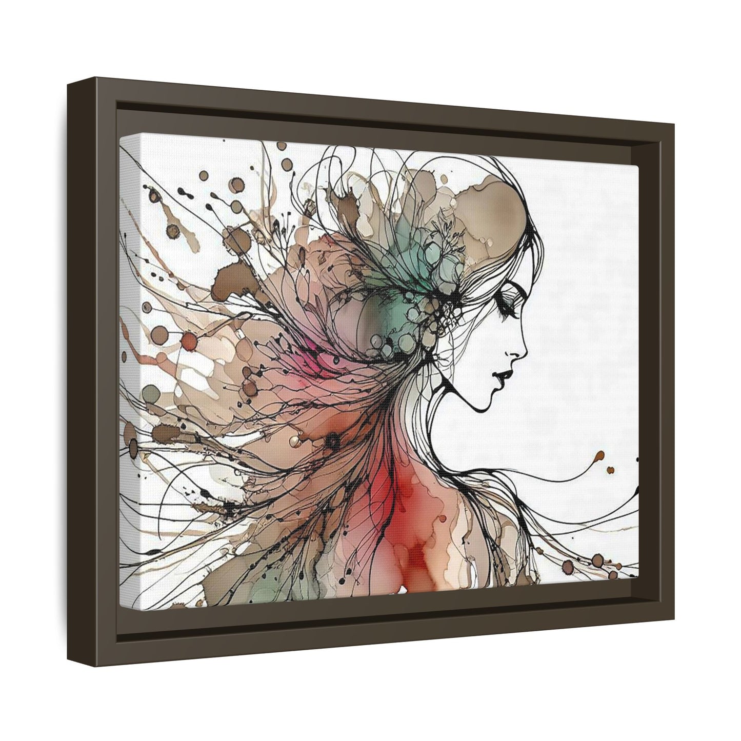 Matte Canvas, Framed (Multi-color) - Girl Whispers
