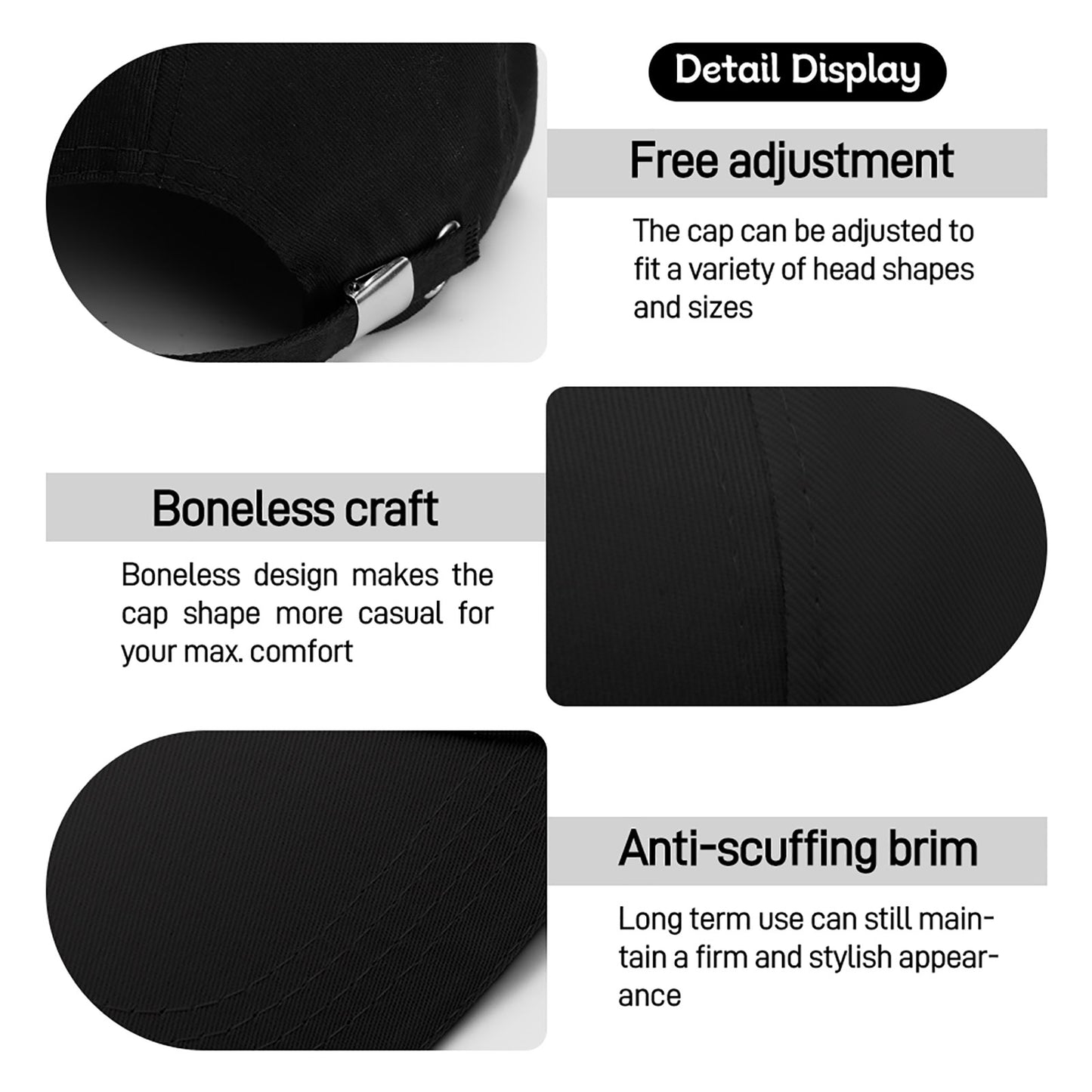 Baseball Cap for Men Women Curved Visor Sandwich - Letter B