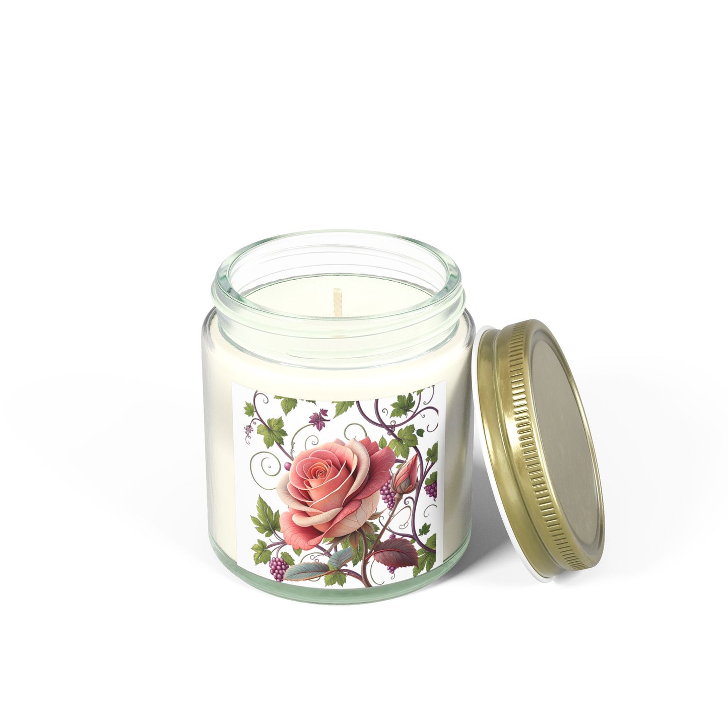 Romantic Floral Scented Candle, Perfect Gift for Her, Rose Essence, Home Decor, Aromatherapy