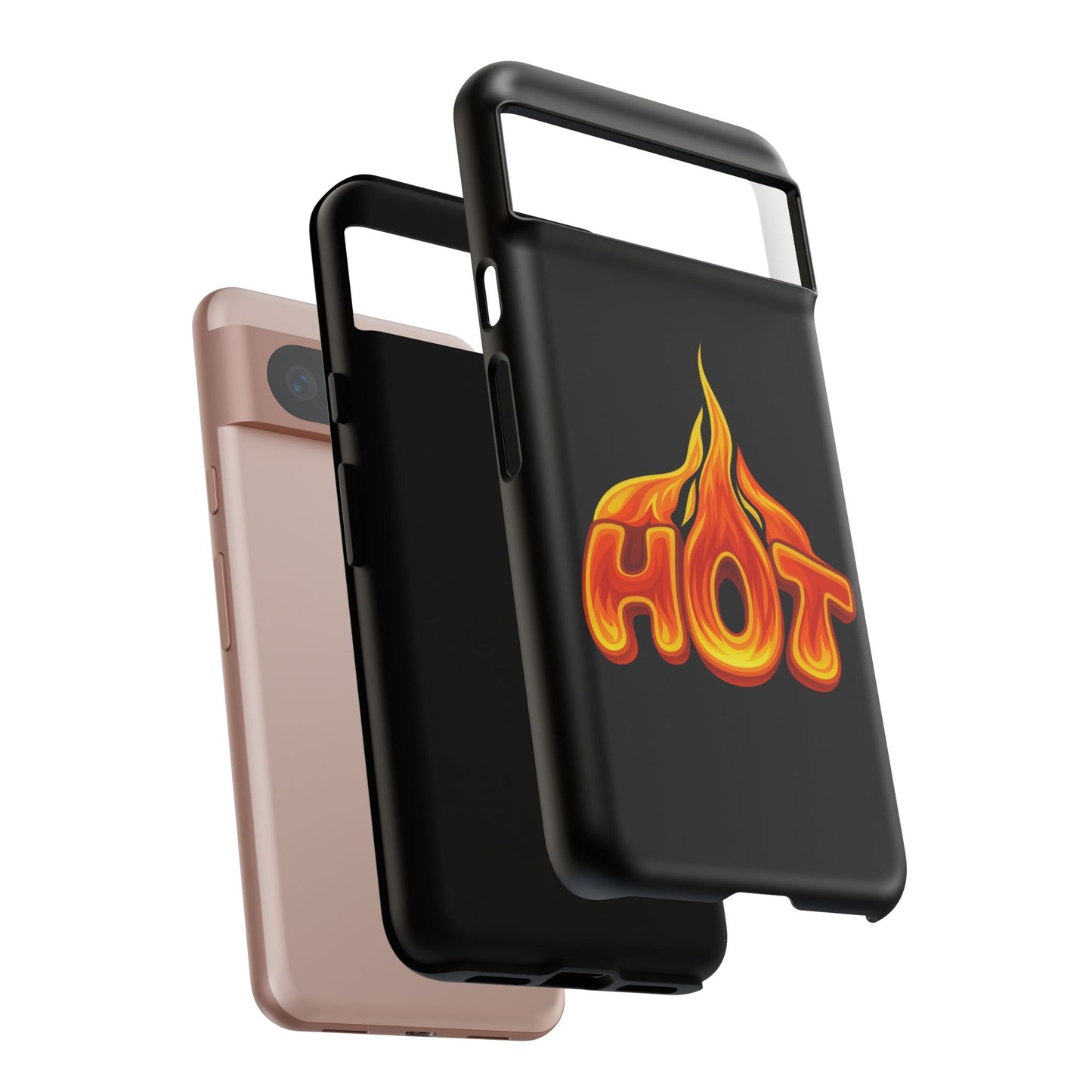 Stylish Phone Case, Hot Flames Design, Gift for Teens, Trendy Accessory, Protective Cover, Unique Phone Case