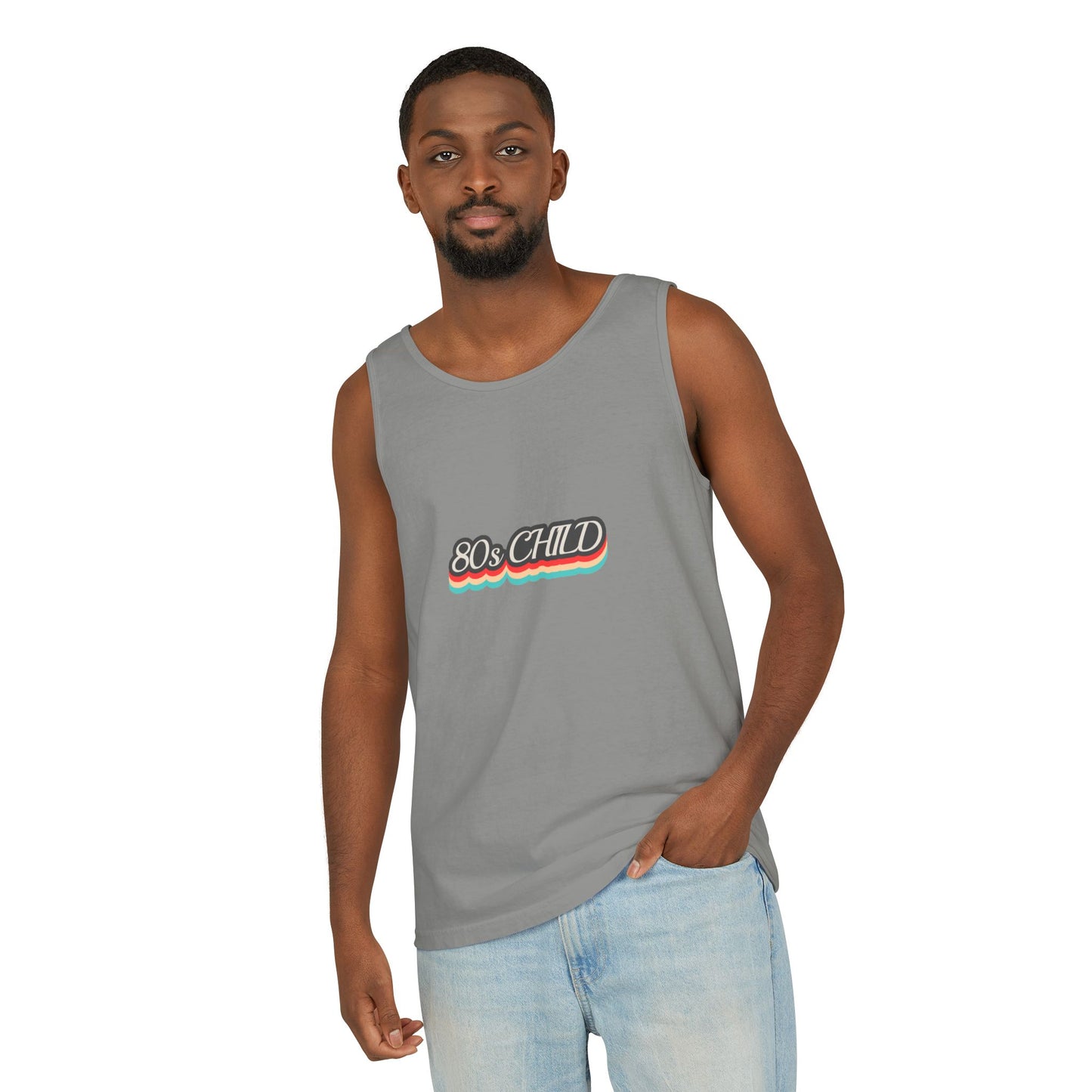 80s Child Unisex Tank Top | Retro Summer Wear, Vintage Style Shirt, Gift for 80s Lovers, Bohemian Fashion, Nostalgic Apparel