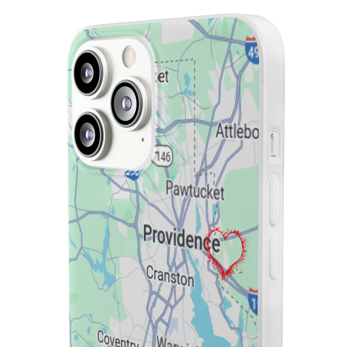 Providence Heart Map Phone Case - Custom Flexible Smartphone Protector, Gift for Her, Map Lover's Accessory, Personalized Case, Travel [...]