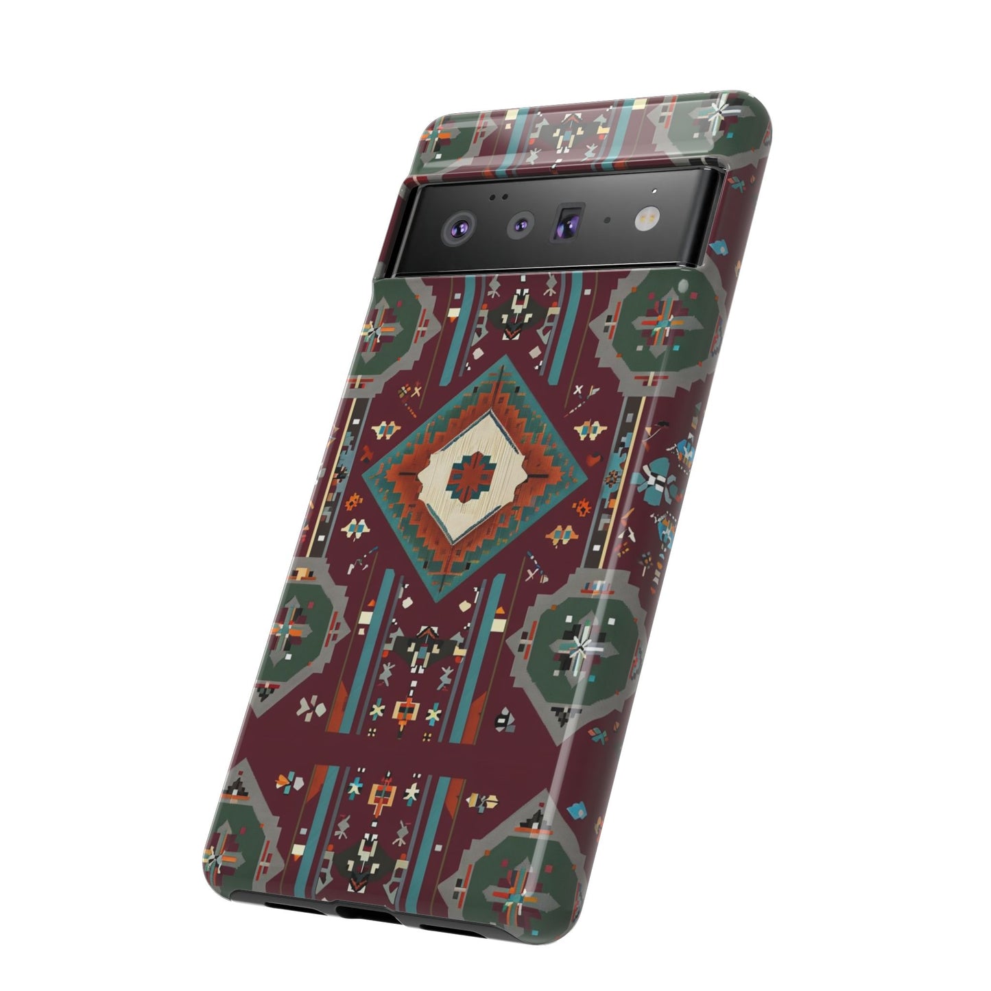 Tribal Pattern Phone Case - Boho Chic, Tough Durable Cover, Stylish Tech Accessory, Gift for Him/Her, Festival Essentials