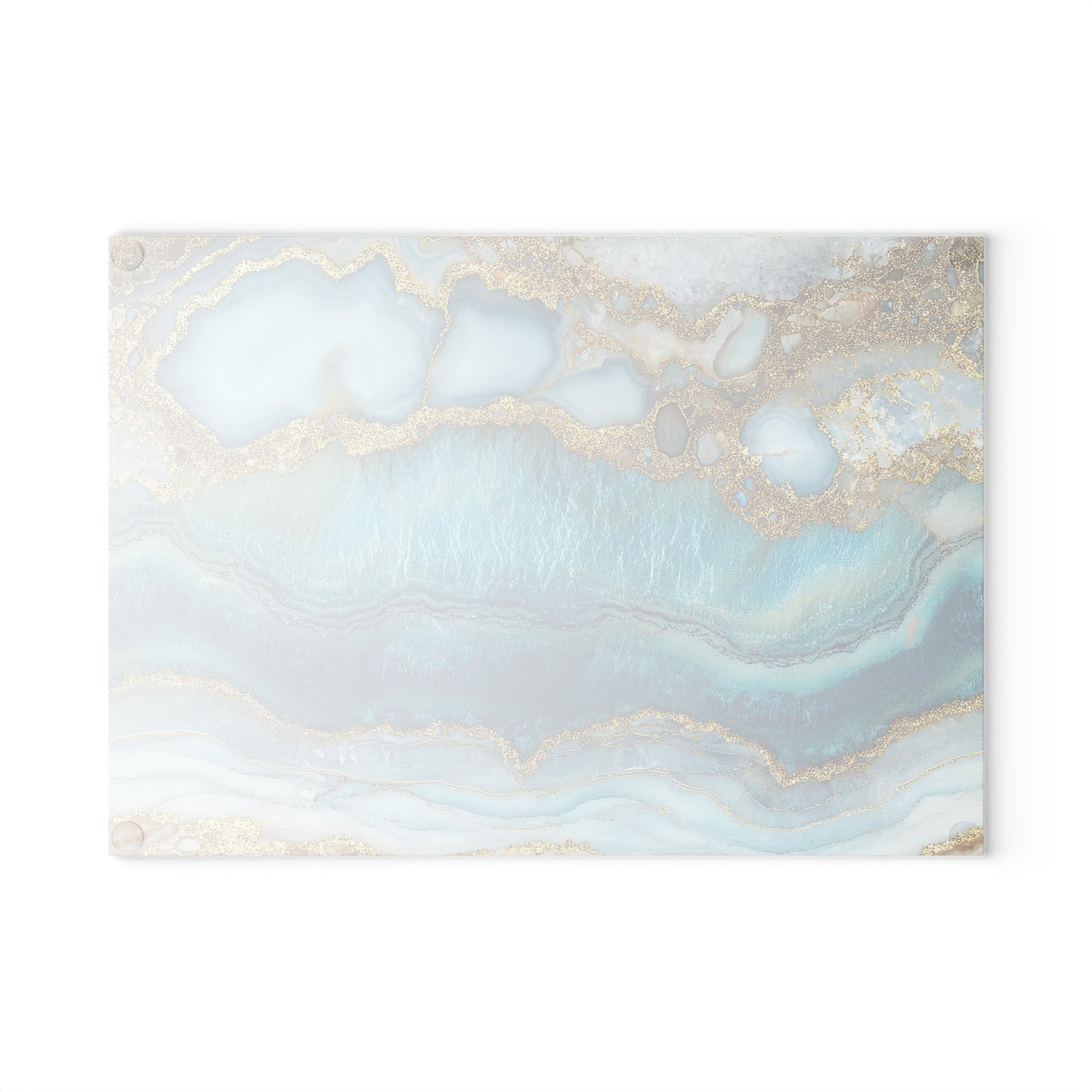 Elegant Agate Print Glass Cutting Board, Kitchen Decor