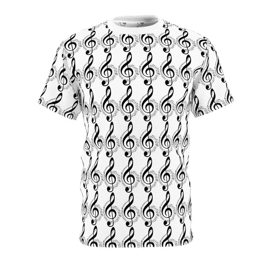Music Lover's Unisex Tee, Perfect for Concerts, Gift for Musicians, Treble Clef Shirt, Unique Music Apparel, Casual Wear