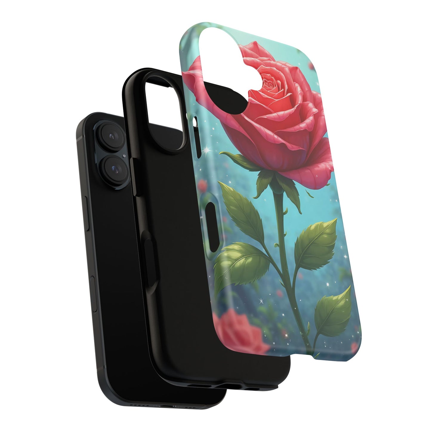 Floral Phone Case, Tough Cases with Elegant Rose Design, Stylish iPhone Cover, Rose Flower Gift for Nature Lovers, Unique Mobile Accessories