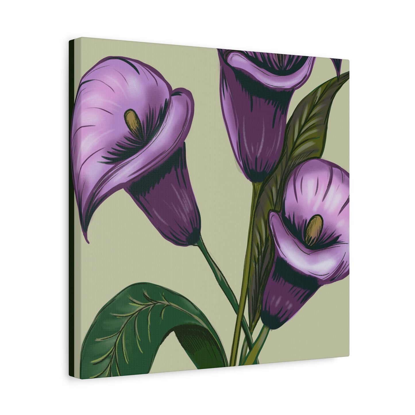 Copy of Matte Canvas, Stretched, 1.25" Purple Flowers
