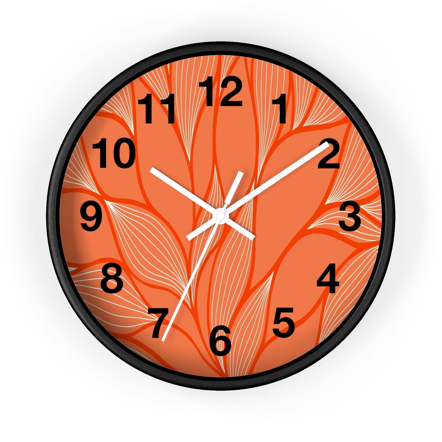 Modern Floral Wall Clock, Home Decor, Unique Timepiece, Boho Style, Office Decoration, Gift Idea