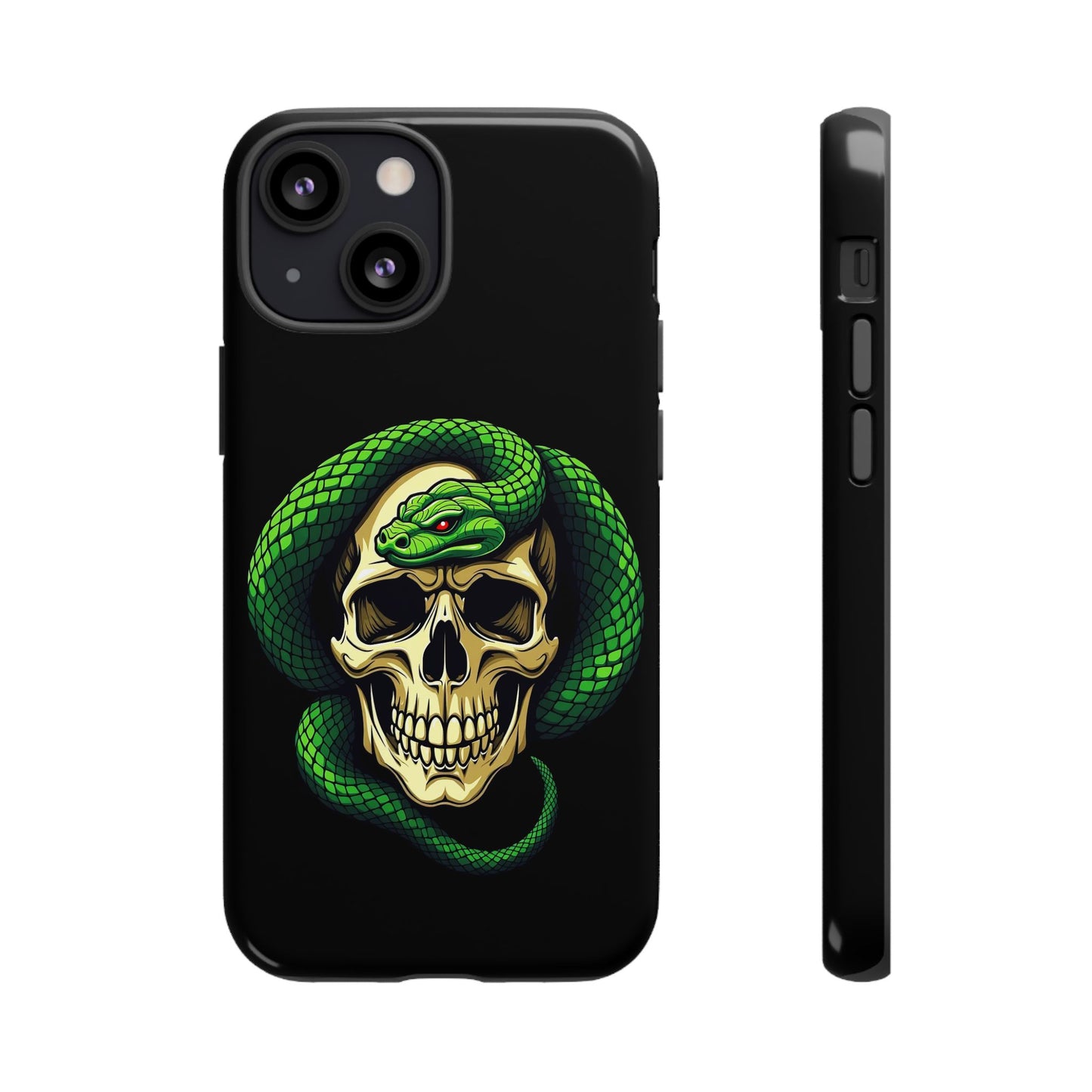 Skull & Snake Phone Case | Tough Cases, Protective Cover, Edgy Phone Accessories, Gothic Gift, Halloween Decor