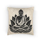 Meditation Buddha Woven Pillow | Yoga Decor, Mindfulness Gift, Boho Home Accent, Zen Room Decoration, Spiritual Homeware