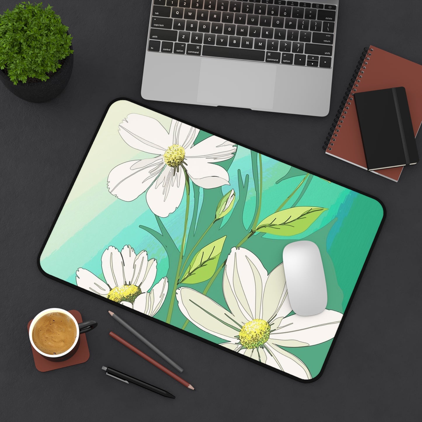 Floral Desk Mat - Elegant Workspace Décor, Office Accessories, Gift for Her, Home Office Decor, Teacher Supplies, Eco-Friendly Mat