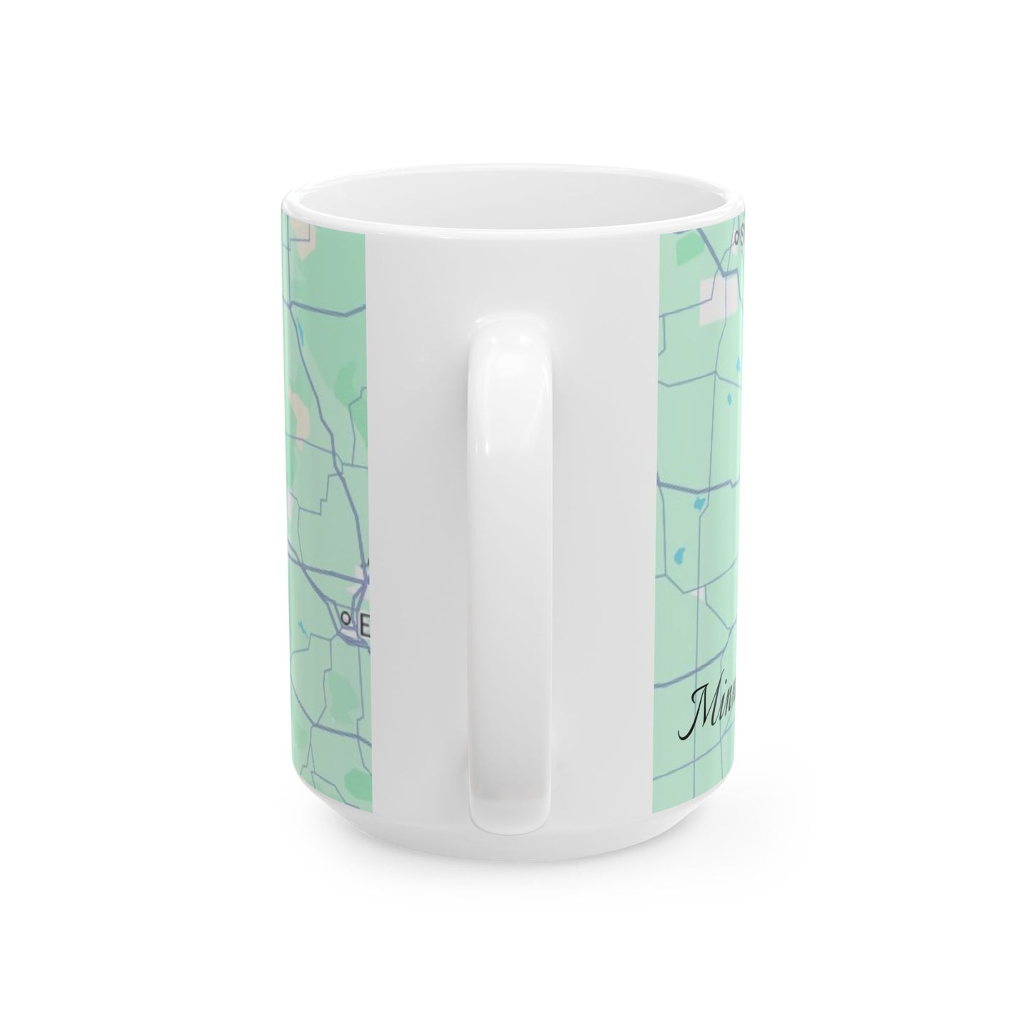 Personalized Map Mug, Custom Map Coffee Cup, Unique Gift for Travelers, Home Decor, Anniversary Present, Heart in Minneapolis