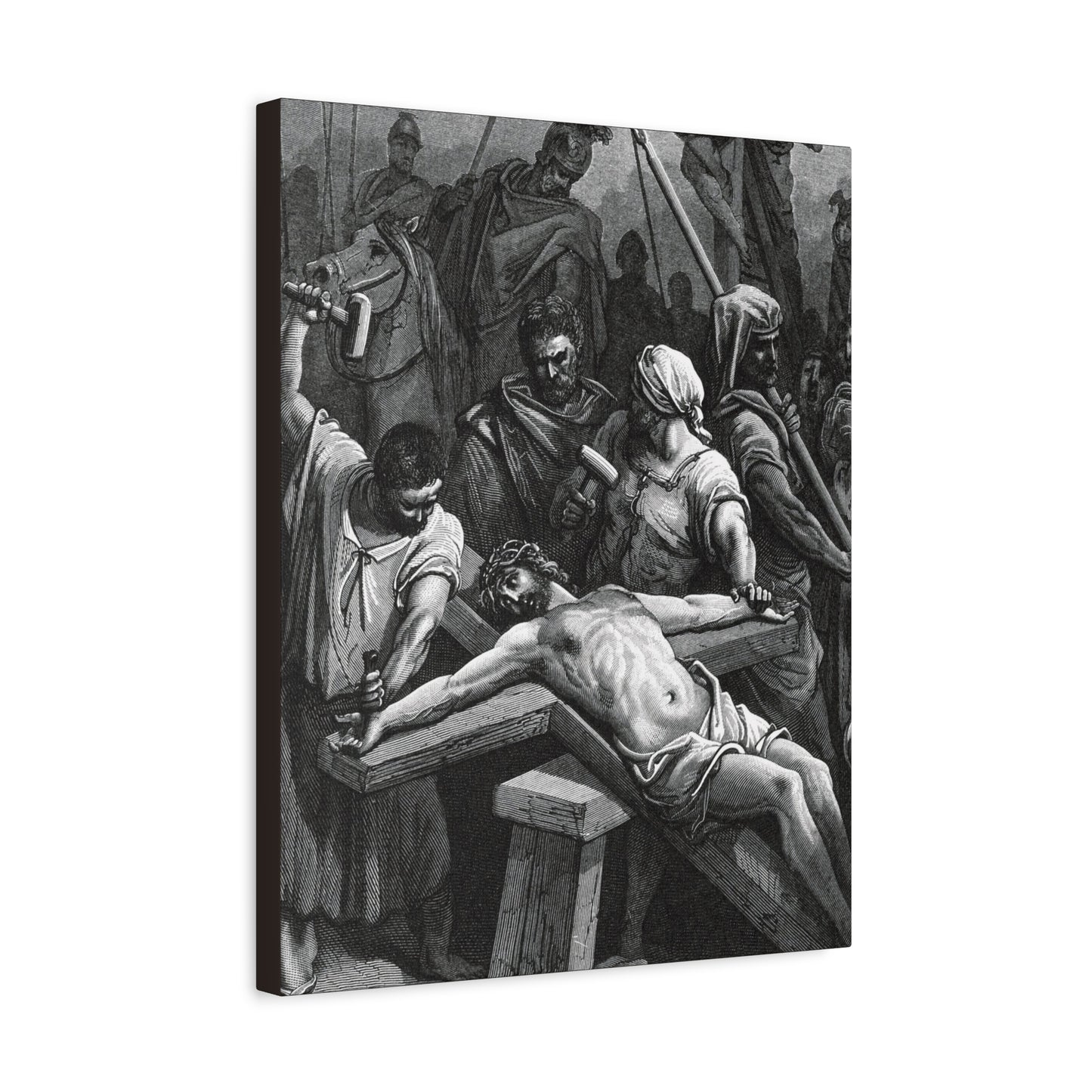 Crucifixion Art Matte Canvas Print – Stretched Religious Wall Decor