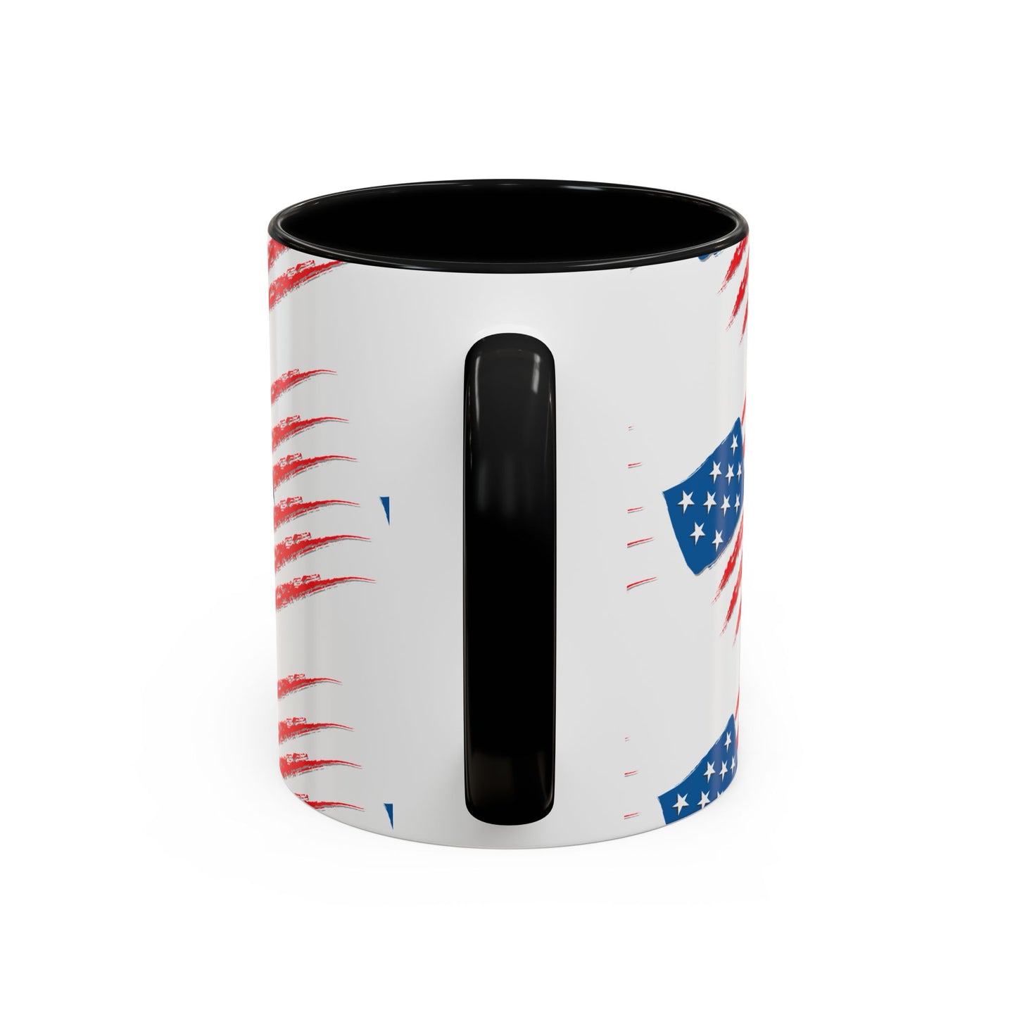Patriotic Accent Coffee Mug | USA Flag Design, Perfect Gift for Veterans & Independence Day, Coffee Lover's Merchandise, Red White [...]