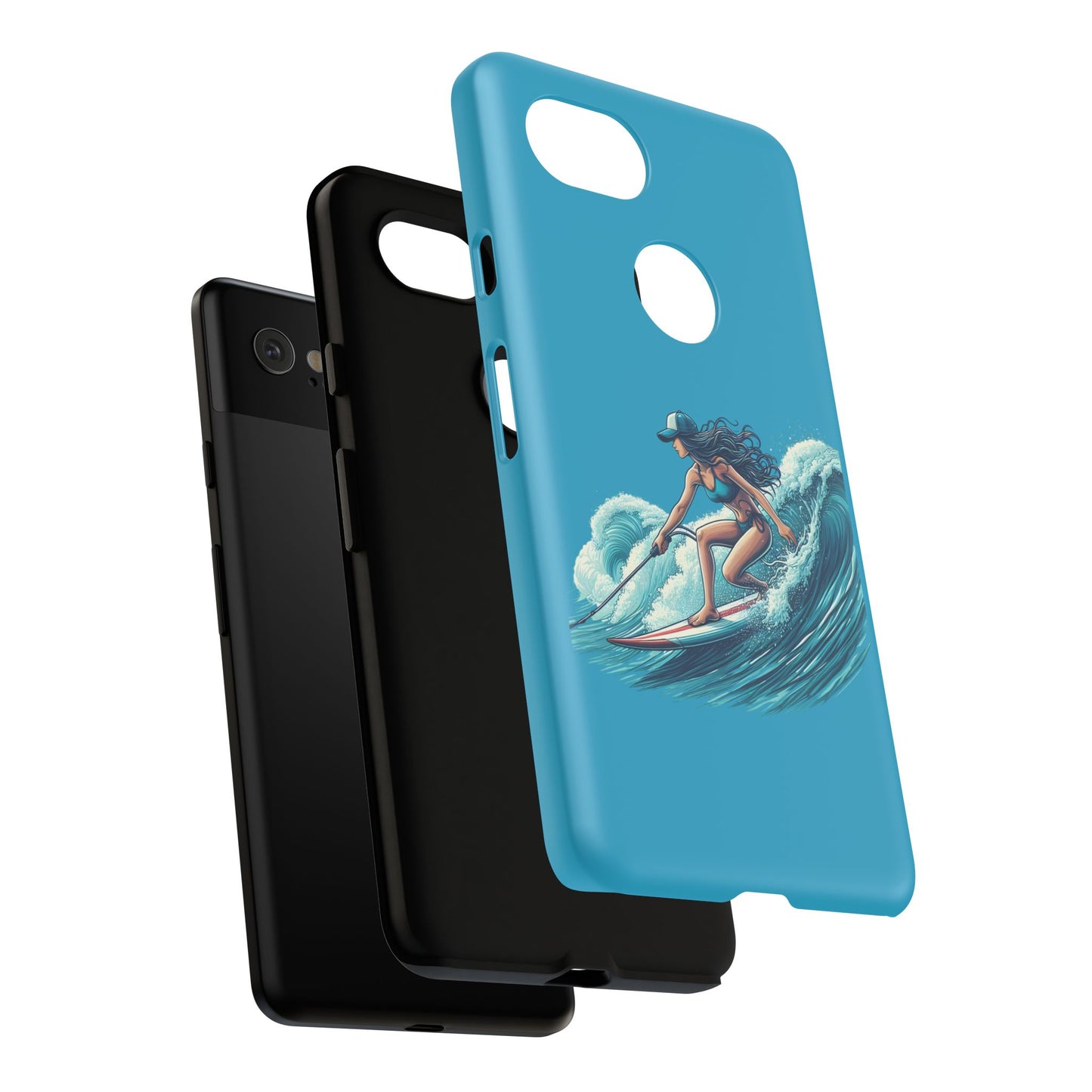 Surfing Phone Case, Coastal Vibes Phone Cover, Tough Cases for Beach Lovers, Ocean Art Phone Accessories, Summer Gift Idea