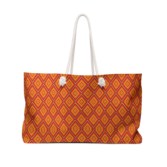 Vibrant Pattern Weekender Bag | Boho Travel Tote, Stylish Beach Bag, Unique Gift for Her, Vacation Essential