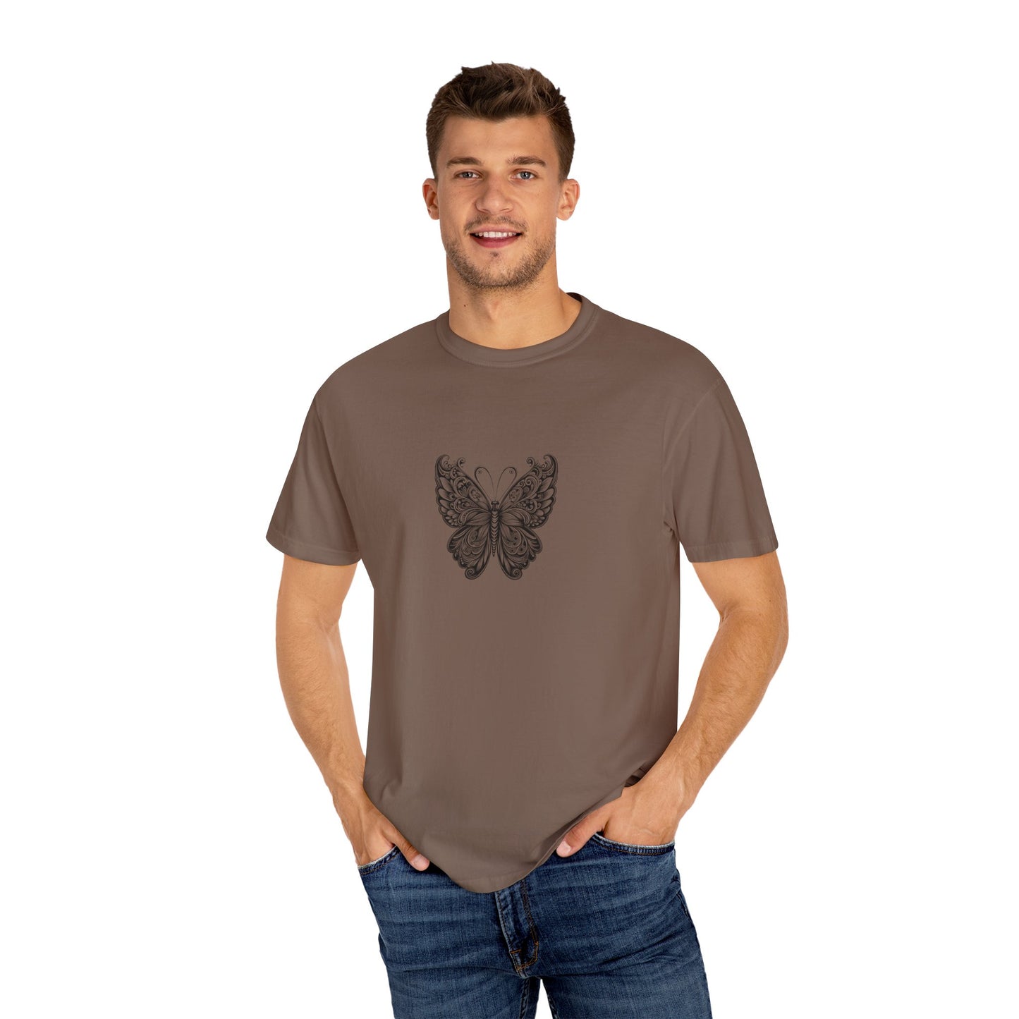 Bohemian Butterfly T-shirt, Unisex Clothing, Nature Inspired Tee, Gift for Her, Casual Wear, Summer Fashion