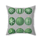 Christmas Ornament Pillow, Cozy Holiday Decor, Winter Home Accent, Gift for Christmas Lovers, Green and Gray Pillow