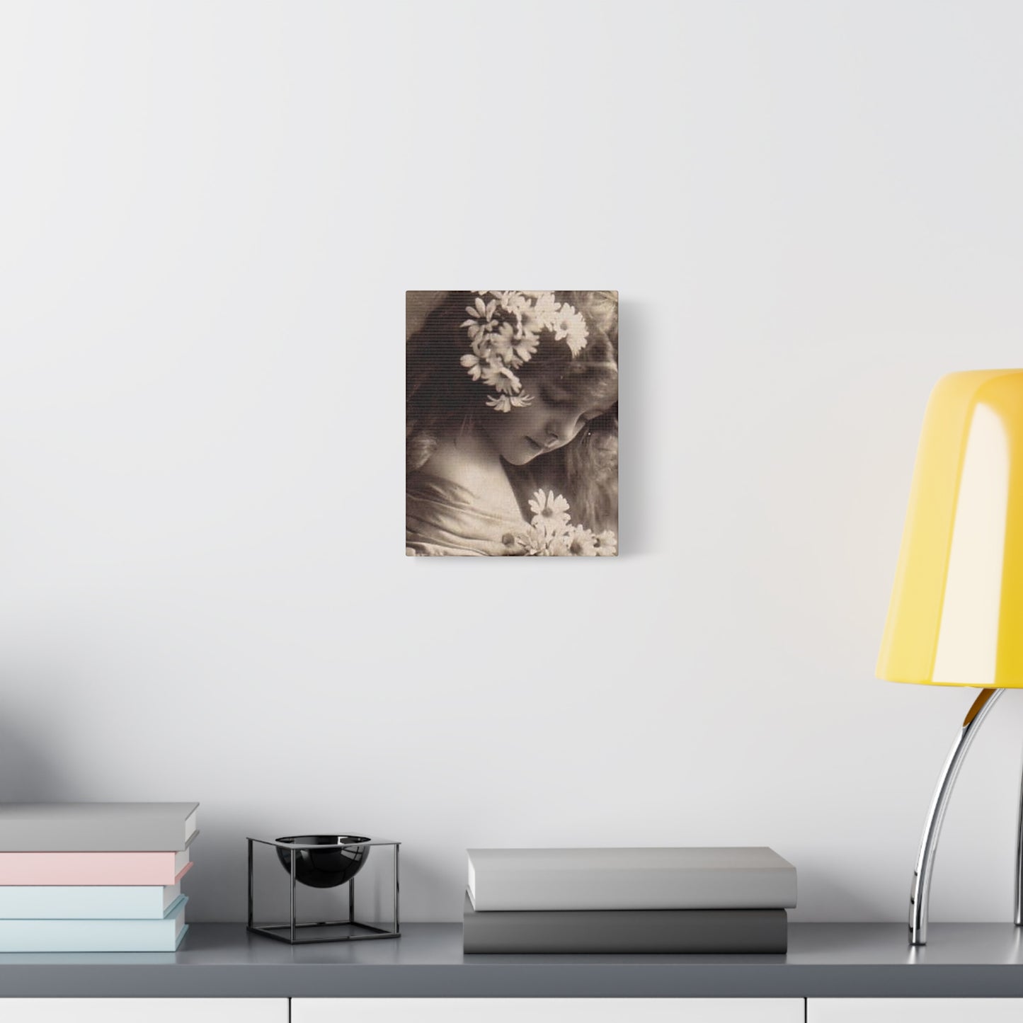 Vintage Floral Portrait Canvas